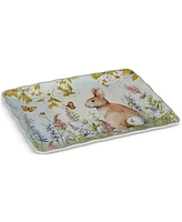 Certified International Easter Meadow Rectangular Platter