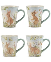 Certified International Easter Meadow Ceramic Mugs, Set of 4