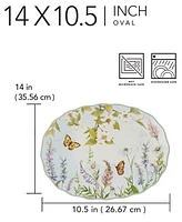 Certified International Easter Meadow Oval Serving Platter