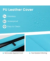 4-Panel Pu Leather Folding Exercise Mat with Carrying Handles