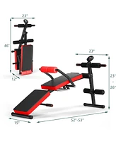 Kuyotq Multi-Functional Foldable Weight Bench Adjustable Sit-up Board with Monitor
