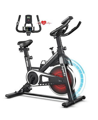 Indoor Silent Belt Drive Adjustable Resistance Cycling Stationary Bike