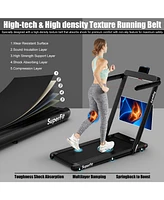 2.25HP 2 in 1 Folding Treadmill with App Speaker Remote Control