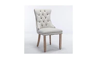 Modern High-End Tufted Contemporary Flax Upholstered Dining Chair for Elegant Rooms