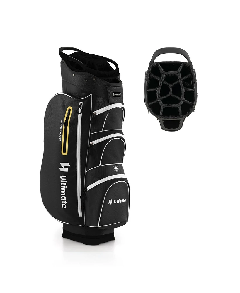 9.5 Inch Lightweight Golf Cart Bag with 15 Way Top Dividers