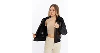 Furniq Uk Women's Shearling Bomber Jacket