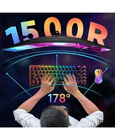 27 Inch Curved Gaming Monitor, Qhd 2560 x 1440 Computer Monitor 144Hz/165Hz, 16:9 Wide Hdr Display, FreeSync, 1ms Response, Pc Monitor Built-in Speake