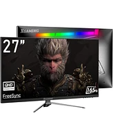 memzuoix 27-Inch Qhd Gaming Monitor 165Hz, Ips Pc Monitor with Rainbow Lights, 1ms, 99% sRGB, FreeSync G-Sync Compatible, Eye Care, Vesa Mountable, Hd