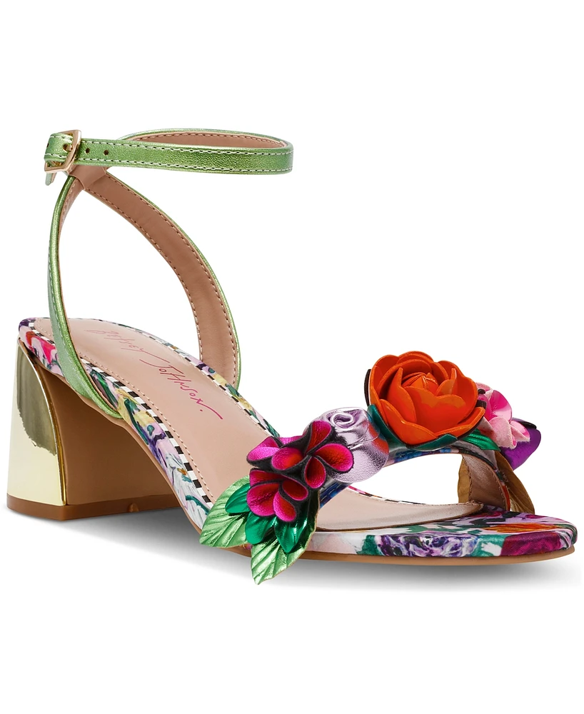 Betsey Johnson Women's Darcee Floral Two-Piece Dress Sandals
