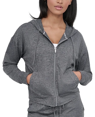 Dkny Sport Women's Spacedye Full-Zip Long-Sleeve Hoodie