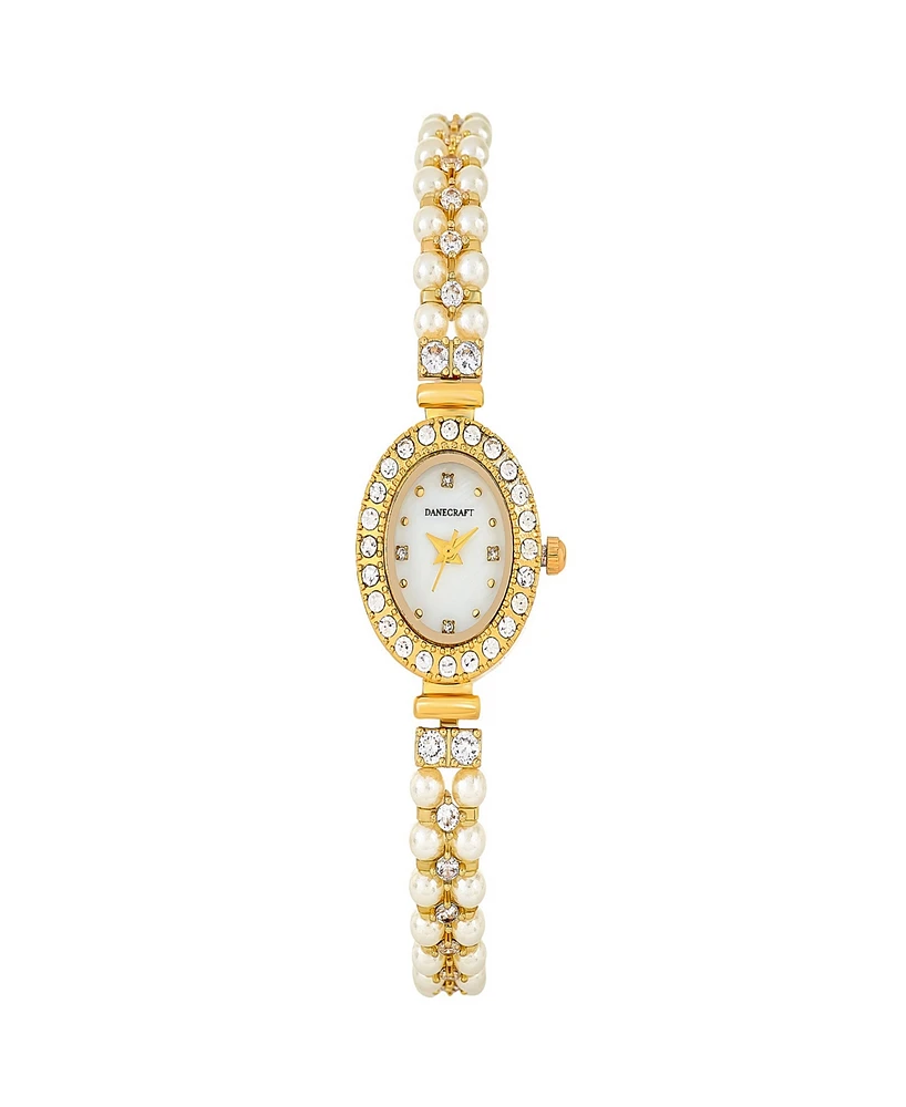 Danecraft Women's 18K Fine Gold-Plated Analog Watch