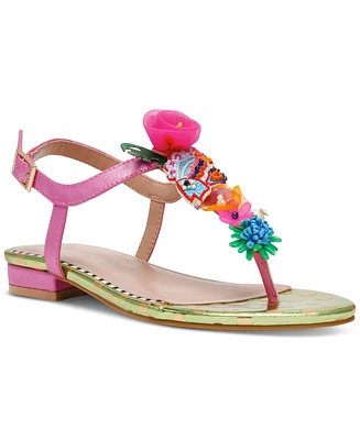 Betsey Johnson Women's Murphee Embellished Thong Slide Sandals