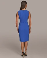 Donna Karan New York Women's Sleeveless Slit Sheath Dress