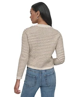 Dkny Jeans Women's Cotton Chunky-Stitch Crewneck Sweater - Kn4