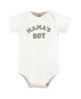 Hudson Baby Boys Cotton Bodysuits, Sage Mamas Boy, Preemie