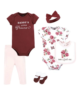 Hudson Baby Girls Cotton Layette Set, Sweet Roses, 9-12 Months