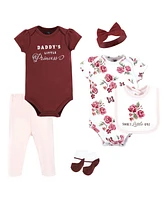 Hudson Baby Girls Cotton Layette Set, Sweet Roses, 9-12 Months