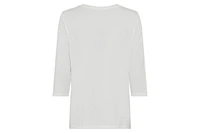 Olsen Embellished Metallic Print T-Shirt