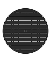 Low Outdoor Hdpe Round Patio Coffee Table