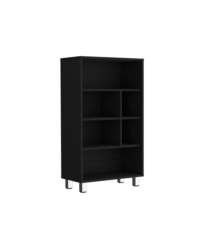 Akiak Bookcase, 6 shelves, 4 legs, White