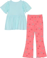 Disney Toddler and Little Girls Moana Born To Voyage Short Sleeve Top Legging, 2-piece Set