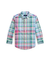 Polo Ralph Lauren Toddler and Little Boys Plaid Cotton Poplin Shirt