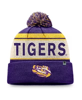 Top of the World Men's Purple Lsu Tigers Prime Cuffed Knit Hat with Pom