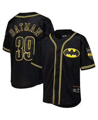 Lids Big Boys and Girls Black Batman Graphic Baseball Jersey