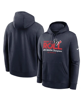 Nike Men's Navy Houston Texans 2024 Afc South Division Champions Locker Room Trophy Collection Pullover Hoodie