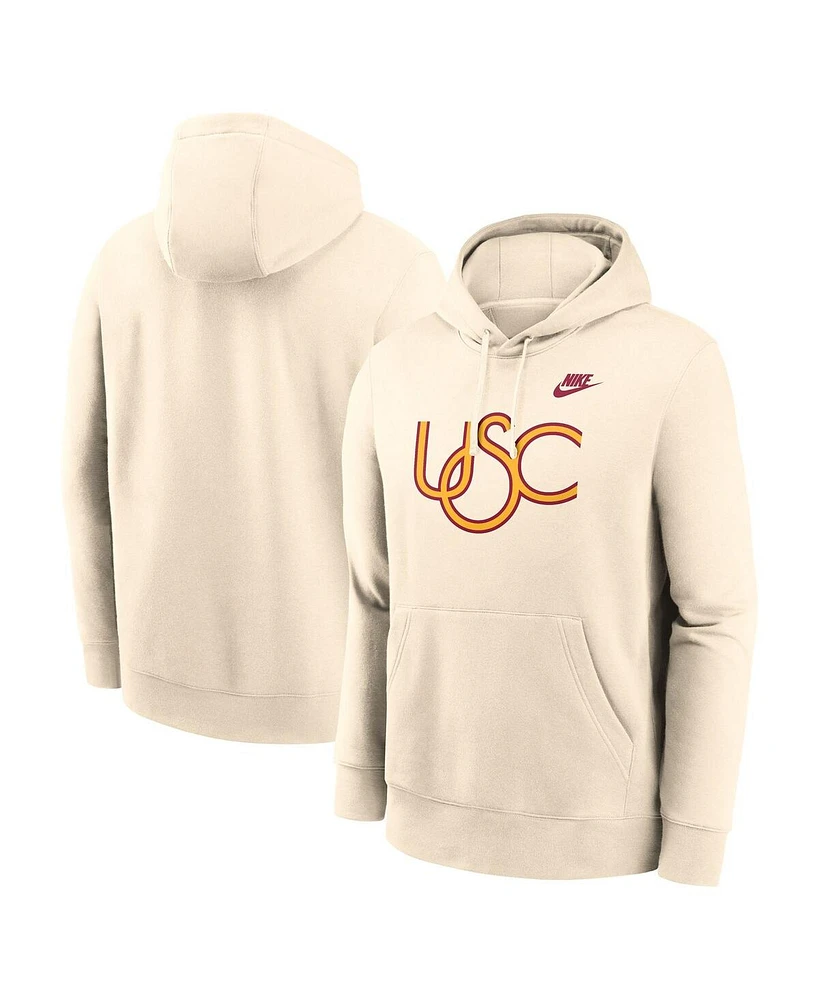 Nike Men's Cream Usc Trojans Vault Logo Pullover Hoodie