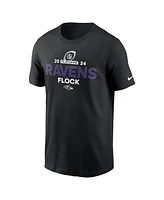 Nike Men's Black Baltimore Ravens 2024 Nfl Playoffs T-Shirt