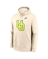 Nike Men's Cream Oregon Ducks Vault Logo Pullover Hoodie