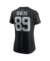 Nike Women's Brock Bowers Black Las Vegas Raiders Player Name Number T-Shirt