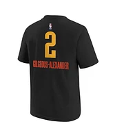 Nike Big Boys and Girls Shai Gilgeous-Alexander Black Oklahoma City Thunder 2024/25 Edition Name Number T-Shirt