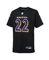 Nike Big Boys and Girls Derrick Henry Carbon Black Baltimore Ravens Fashion Game Jersey