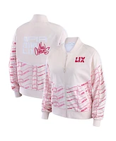 Wear by Erin Andrews Women's Tan Super Bowl Lix Team Print Track Jacket