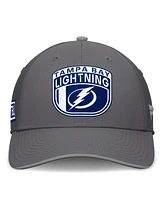 Fanatics Men's Gray Tampa Bay Lightning Home Ice Flex Hat