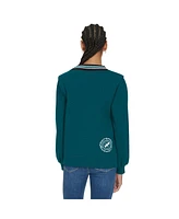 Tommy Hilfiger Women's Midnight Green Philadelphia Eagles Alice V-Neck Pullover Sweatshirt