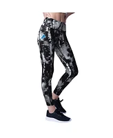 Msx by Michael Strahan Women's Black Detroit Lions Serena Tie-Dye Leggings