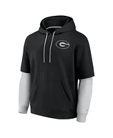 Fanatics Men's Black Georgia Bulldogs Sleek Pullover Hoodie