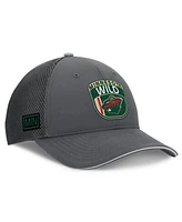 Fanatics Men's Gray Minnesota Wild Authentic Pro Home Ice Trucker Adjustable Hat