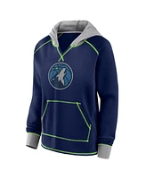 Logo Athletic Women's Navy Minnesota Timberwolves Boom Pullover Hoodie