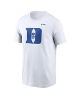 Nike Men's White Duke Blue Devils Basketball Logo T-Shirt