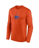 Jordan Men's Orange Florida Gators On-Court Basketball Shootaround Performance Long Sleeve T-Shirt