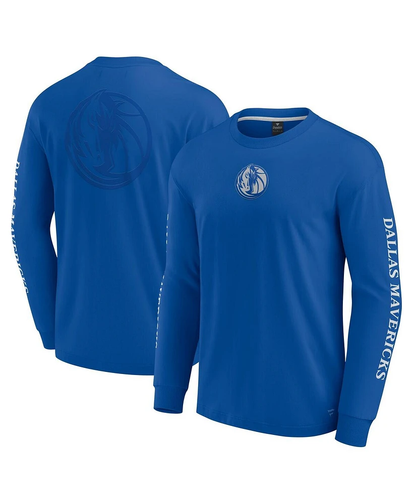 Fanatics Men's Blue Dallas Mavericks Elements Strive Long Sleeve T-Shirt