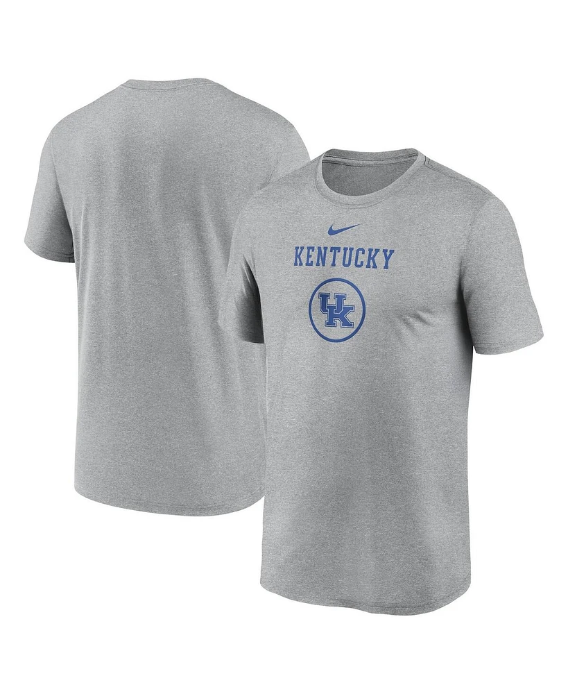 Nike Men's Heather Gray Kentucky Wildcats On-Court Basketball Legend Practice Performance T-Shirt