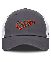 Nike Men's Gray Baltimore Orioles Wordmark Club Adjustable Trucker Hat