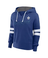 Fanatics Women's Blue Toronto Maple Leafs Seize Fleece Pullover Hoodie