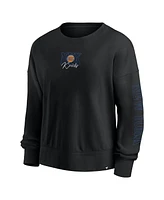 Fanatics Black New York Knicks Oversized Game Day Pullover Sweatshirt