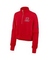 Nike Women's Red Arizona Wildcats Legacy Elevated Logo Cropped Half-Zip Sweatshirt